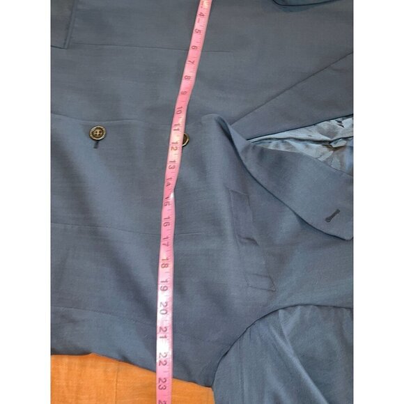 Hugo Boss Mens Wool Navy Blue Blazer Jacket 3-Button Front Sz 42R - Picture 4 of 8